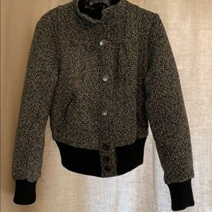 Charlotte Russe tweed bomber jacket